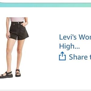 Levi's Women's High Waist Black Shorts